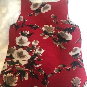 Red floral blouse size xl